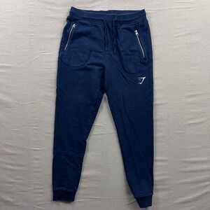 Gymshark Mens Joggers Navy Blue Heather Slim Fit Tapered Sweatpants Size Medium
